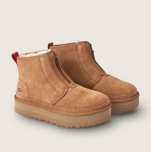 neumel platform zip suede